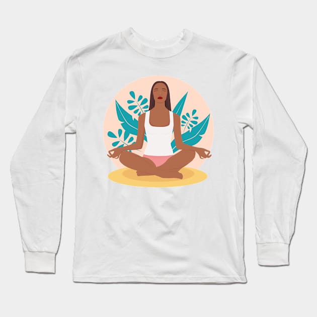 Meditation Long Sleeve T-Shirt by TheDesigNook